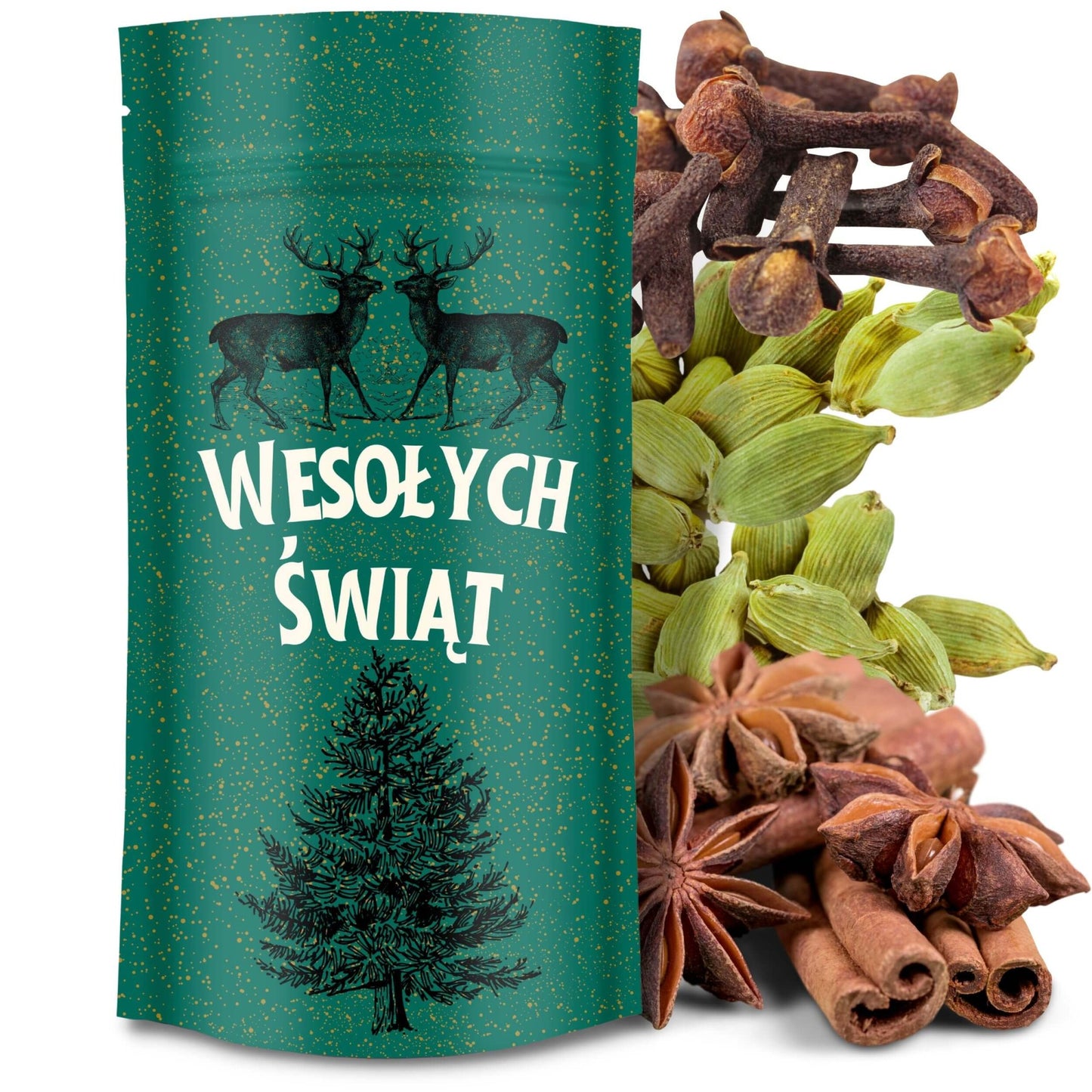 Zestaw przypraw do grzańca anyż goździki cynamon kardamon w torebce prezent na święta 50 g