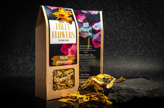 Płatki słonecznika suszone kwiaty jadalne 15g