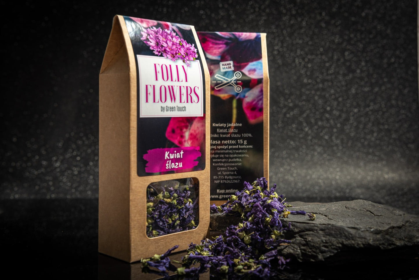 Ślaz dziki malwa suszony kwiaty jadalne 15g