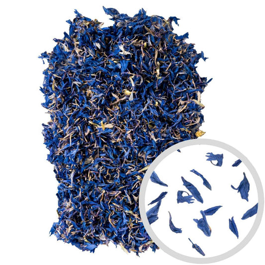 Bławatek niebieski suszone płatki chaber jadalne kwiaty kwiat bławatka