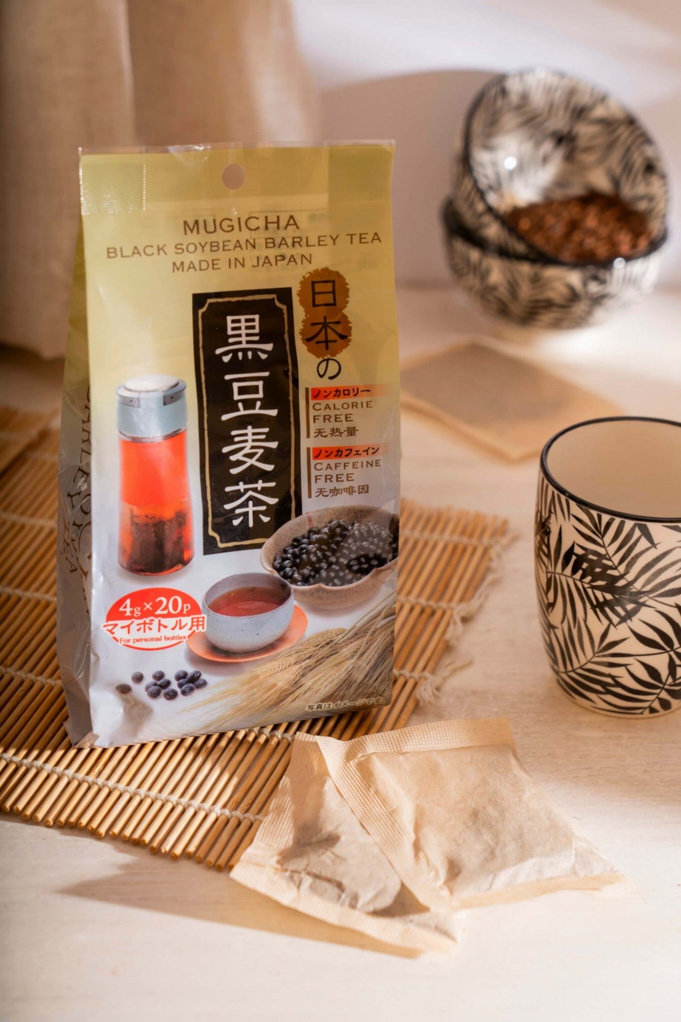 Japońska herbata jęczmienna Kuromame Mugicha w saszetkach 80 g (4 g x 20)
