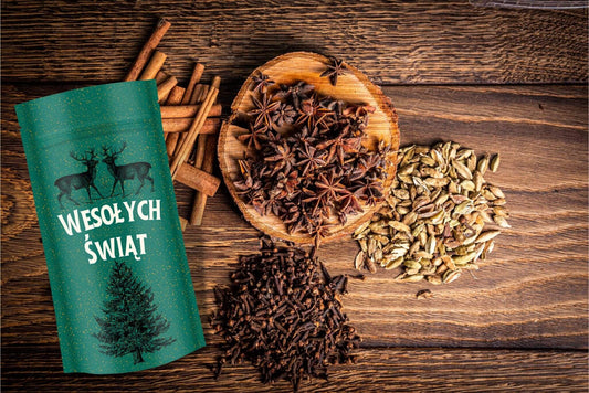 Zestaw przypraw do grzańca anyż goździki cynamon kardamon w torebce prezent na święta 50 g